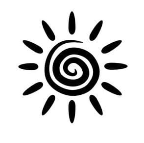 Símbolos espirituais e seus significados Sol em espiral